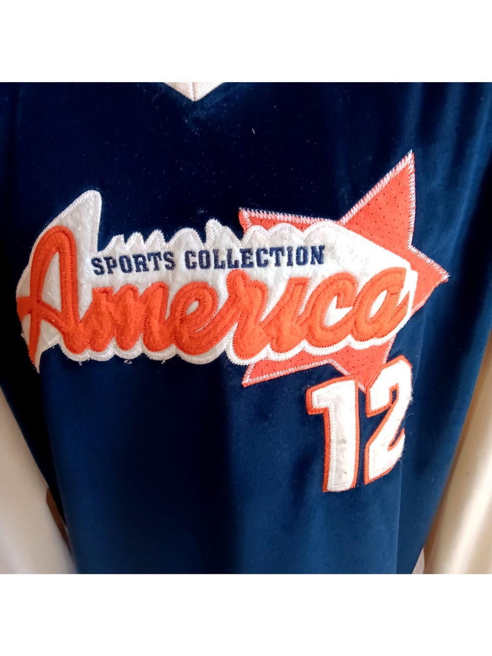 Vintage XL Sweatshirt Pullover Delf Sports 90's "America" Embroidered Jersey